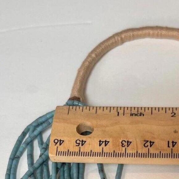 Blue Green Magnesite Turquoise Beads 13” Necklace - Picture 10 of 10